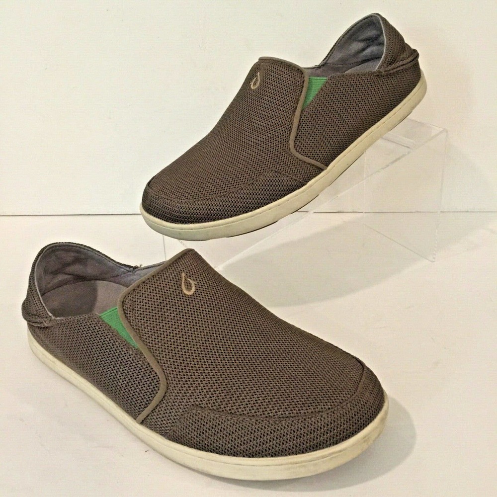 OLUKAI Nohea Mesh Mens 8.5 EU 41.5 BROWN Loafers